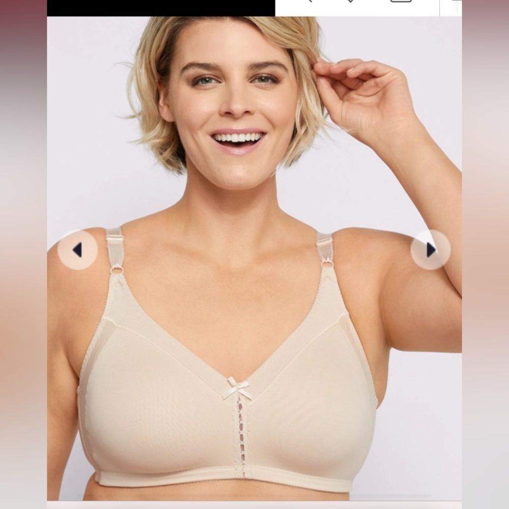Bali Cotton Blend Wireless Bra 34C